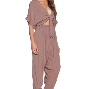 Free People Front Tie Jumpsuit